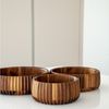 Zoha Servierschale Stripe Schüssel - Handgefertigte Akazienholz Schale für Dips, Snacks, (3-tlg), Handgefertigtes Akazienholz Bild 2