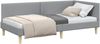 vidaXL Eckbettgestell Hellgrau 90 cm x 190 cm Stoff und Sperrholz 42016181 Bild 2