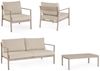 4er Garten-Set Risuri - Aluminium Timber Natur & Polyester-Stoff Beige Bild 3