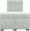 vidaXL Boxspringbett mit Matratze Hellgrau 120x200 cm Samt 3290882 Bild 4