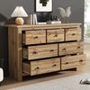 Sideboard Landhausstil Holzfarbe mit 7 geräuschlosen Schubladen, verstellbarer Mittelfuß, Kippsicherung, Stauraum Bild 4