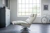 KAWOLA Sessel MIKO Relaxsessel drehbar Leder grau 115 x 94 x 75 cm Bild 4