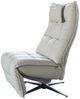 KAWOLA Sessel MIKO Relaxsessel drehbar Leder grau 115 x 94 x 75 cm Bild 3