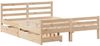 vidaXL Massivholzbett ohne Matratze 135x190 cm Kiefernholz 3301600 Bild 3