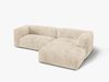 Micadoni Ecksofa Martina 2-Sitzer Rechts Kord Helles Beige Bild 3