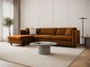 Micadoni Schlaf-Ecksofa Gloria 5-Sitzer Links Samt Braun 205x160 Bild 5