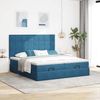 vidaXL Ottoman-Bett mit Matratzen Dunkelblau 180x200 cm Samt 3313776 Bild 3