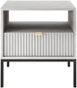 Vente-unique - LIOUBA Nachttisch Holz, Platte Grau - B 39 cm x H 56 cm x L 54 cm Bild 4