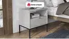 Vente-unique - LIOUBA Nachttisch Holz, Platte Grau - B 39 cm x H 56 cm x L 54 cm Bild 2
