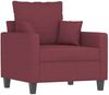vidaXL Sessel mit Hocker Weinrot 60 cm Stoff 3201087 Bild 4