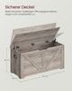 Vasagle Sitztruhe mit Stauraum, Holzspanplatte greige meliert, 100 x 40 x 46 cm Bild 3