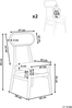 Esszimmerstuhl 2er Set FALLON Holz Braun Hellbeige Bild 2