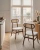 Esszimmerstuhl 2er Set FALLON Holz Braun Hellbeige Bild 3