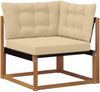 vidaXL Outdoor-Sofagarnitur 7 pcs Natur und Beige Massivholz Akazie 3381553 Bild 4