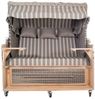 Strandkorb Kampen Spezial 3-Sitzer White Oak Set 15 inkl. Industrierollen und Hydraulikdämpfer Bild 2