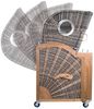Strandkorb Kampen Spezial 3-Sitzer White Oak Set 15 inkl. Industrierollen und Hydraulikdämpfer Bild 5