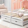 Bett 200x90 cm mit Stauraum und Gitter – Hausbett aus Kiefer mit zwei Schubladen Bild 5