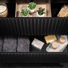 Waschtisch-Unterschrank 80cm, in schwarz mit Eiche, NEWPORT-56-BLACK Bild 2