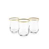 3 Teiliges Teegläser Set transparent mit Goldumrandung 175 ml aus Glas Bild 5
