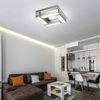 LED Deckenleuchte, Textil, silber-metallic L 30 cm Bild 2
