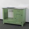 Grüner Backofenschrank mit Schublade im Landhausstil Bild 2