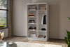 Beautysofa Kleiderschrank Moderner stilvoller eleganter Kleiderschrank mit Schiebetür HELIOS (Vordertür mit Lamellen) B:120/150/160/180/200/240/H:216/T:61cm Bild 3