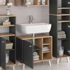 Badmöbel-Set Senyo Anthrazit 5 Teile, mit Hochschrank Vicco Bild 5