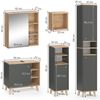 Badmöbel-Set Senyo Anthrazit 5 Teile, mit Hochschrank Vicco Bild 3
