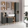 Badmöbel-Set Senyo Anthrazit 5 Teile, mit Hochschrank Vicco Bild 4
