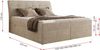 Boxspringbett DAGOS 180 x 200 cm mit Kopfteil, Lattenrost und Stauraum – Doppelbett mit Matratze & Topper T25 , stabile Konstruktion, Bettkasten, modernes Design - Beige Schenille grob gewebt - H3 Bild 5
