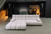 KAWOLA Sofa VIVIEN Ecksofa Feincord silber Longchair links 85 x 178 x 290 cm Bild 2