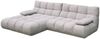 KAWOLA Sofa VIVIEN Ecksofa Feincord silber Longchair links 85 x 178 x 290 cm Bild 3