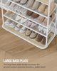 Schuhregal, Schuhablage mit 5 Ebenen, Schuhregal Groß mit 2 Stoffschubladen, 3 Gittern, Verstellbaren Gitterablagen, 16-20 Paar, Schuhständer für Eingang, Flur, Eichefarben-Weiß Bild 5