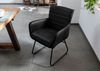 Stuhl Echtleder 62x62x84 schwarz IRON LABEL #19 Bild 2