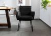 Stuhl Echtleder 62x62x84 schwarz IRON LABEL #19 Bild 3