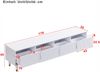 Moderner weißer TV-Schrank 178 cm – Minimalistisches Design, große Aufbewahrung, 4 Schubladen, MDF & Acryl, ideal für Wohnzimmer – stabil, stilvoll & vielseitig einsetzbar Bild 5