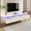 Moderner weißer TV-Schrank 178 cm – Minimalistisches Design, große Aufbewahrung, 4 Schubladen, MDF & Acryl, ideal für Wohnzimmer – stabil, stilvoll & vielseitig einsetzbar Bild 2