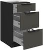 Küchen Unterschrank 40 cm Küche ARIA Graphite ultra matt + Schwarz matt, hochwertige Fronten mit Anti Fingerprint Beschichtung, Soft-Close Küchenzeile Küchenblock Bild 3