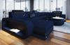 Stoff Wohnlandschaft Berlin U Form - Mikrofaserstoff - dunkelblau-schwarz - Links Bild 3