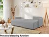 MEBLINI Schlafcouch mit Bettkasten – VESPER – 215x147x94cm – Rechts - Grau Boucle - Kleines Ecksofa mit Schlaffunktion - Sofa mit Relaxfunktion und Kissen - Kleine Couch L-Form – Eckcouch Bild 5