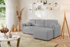 MEBLINI Schlafcouch mit Bettkasten – VESPER – 215x147x94cm – Rechts - Grau Boucle - Kleines Ecksofa mit Schlaffunktion - Sofa mit Relaxfunktion und Kissen - Kleine Couch L-Form – Eckcouch Bild 2