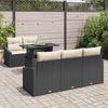 vidaXL Garten-Sofa-Set mit Speicher 6 pcs Schwarz Poly Rattan 3357650 Bild 3