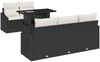 vidaXL Garten-Sofa-Set mit Speicher 6 pcs Schwarz Poly Rattan 3357650 Bild 2