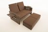 CLP Polyrattan Sofa Ancona 5mm,braun-meliert terrabraun Bild 4
