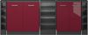 Dachschrägenschrank-Set Rion Rot Hochglanz/Anthrazit 5er Set Vicco Bild 5