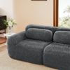 Modulares Cloud Sofa Plüsch, boneless Design,32D Schaumstoff,flexibel U/L-Form, mit Ottoman,kein Aufbau,ultra weich,Grau Bild 5