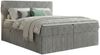 Boxspringbett RALF 120 x 200 cm mit Bettkasten, Topper und gepolstertem Kopfteil. Farbe: Grau, Härtegraden: H3 , Topper: Visco-Topper Bild 2