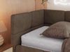 Jugendbett 90x200 ARVO Polsterbett mit Bettkasten, Stauraum & Gasdruckfeder, Modernes Design mit Kopfteil - Braun Velvet - Links Seite Bild 4