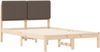 vidaXL Bettgestell mit gepolstertem Kopfteil Taupe 120 x 190 cm 877927 Bild 4