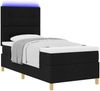 vidaXL LED Boxspringbett mit Matratze Schwarz 80 x 200 cm Stoff 3343056 Bild 3